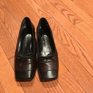 Chanel loafer brown black size 35